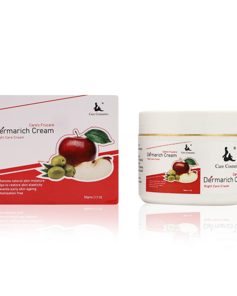 Dermarich Night Care Cream with Apple juice and Olive oil for anti-ageing - 50gm